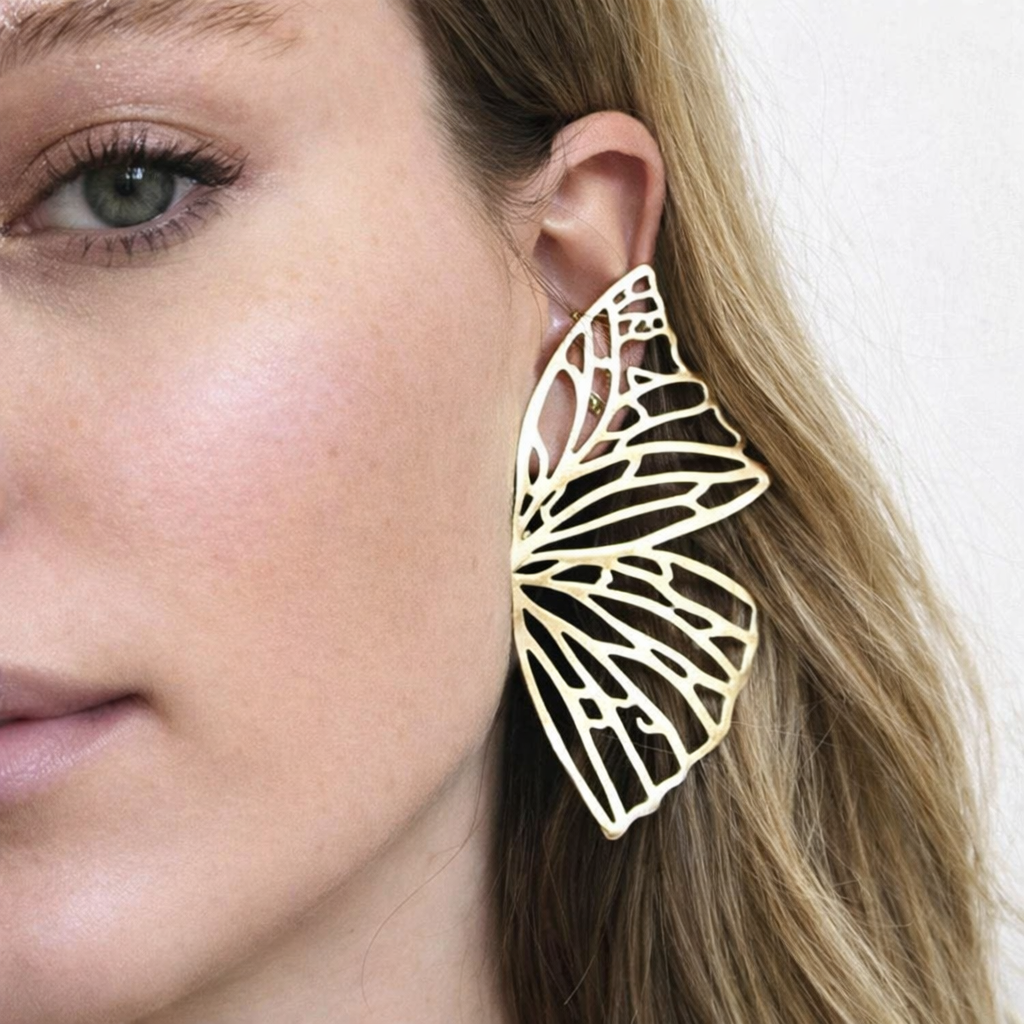 Big Butterfly Wing Shaped Earring
