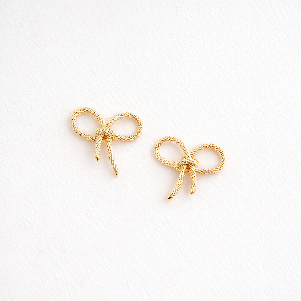 Bow Knot Style Stud Earring