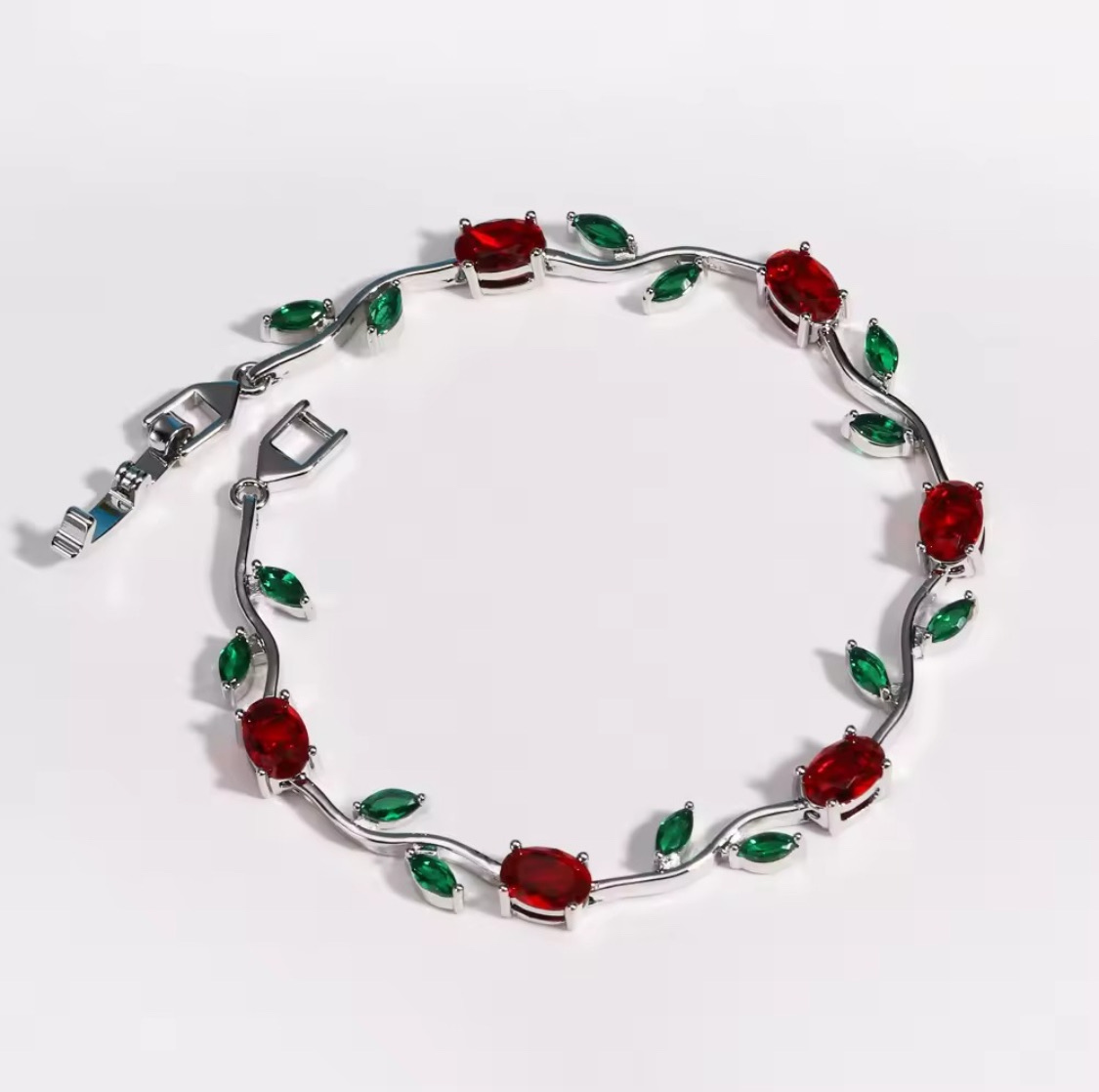Tulip Bracelet Green Red